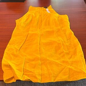 Bright Yellow Sleeveless Shift Dress j crew